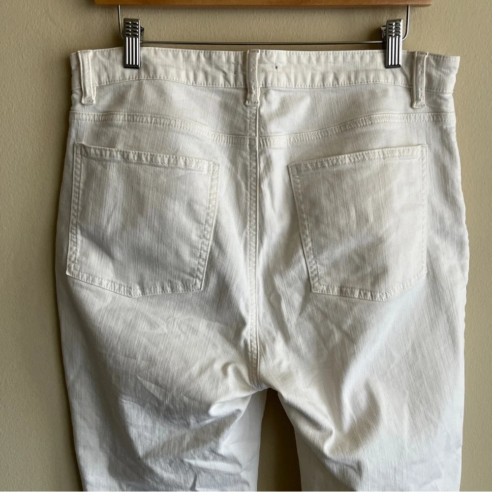 Eileen Fisher Organic High Waisted Slim Straight Ankle Jeans in Natural Size 12 - Picture 7 of 7